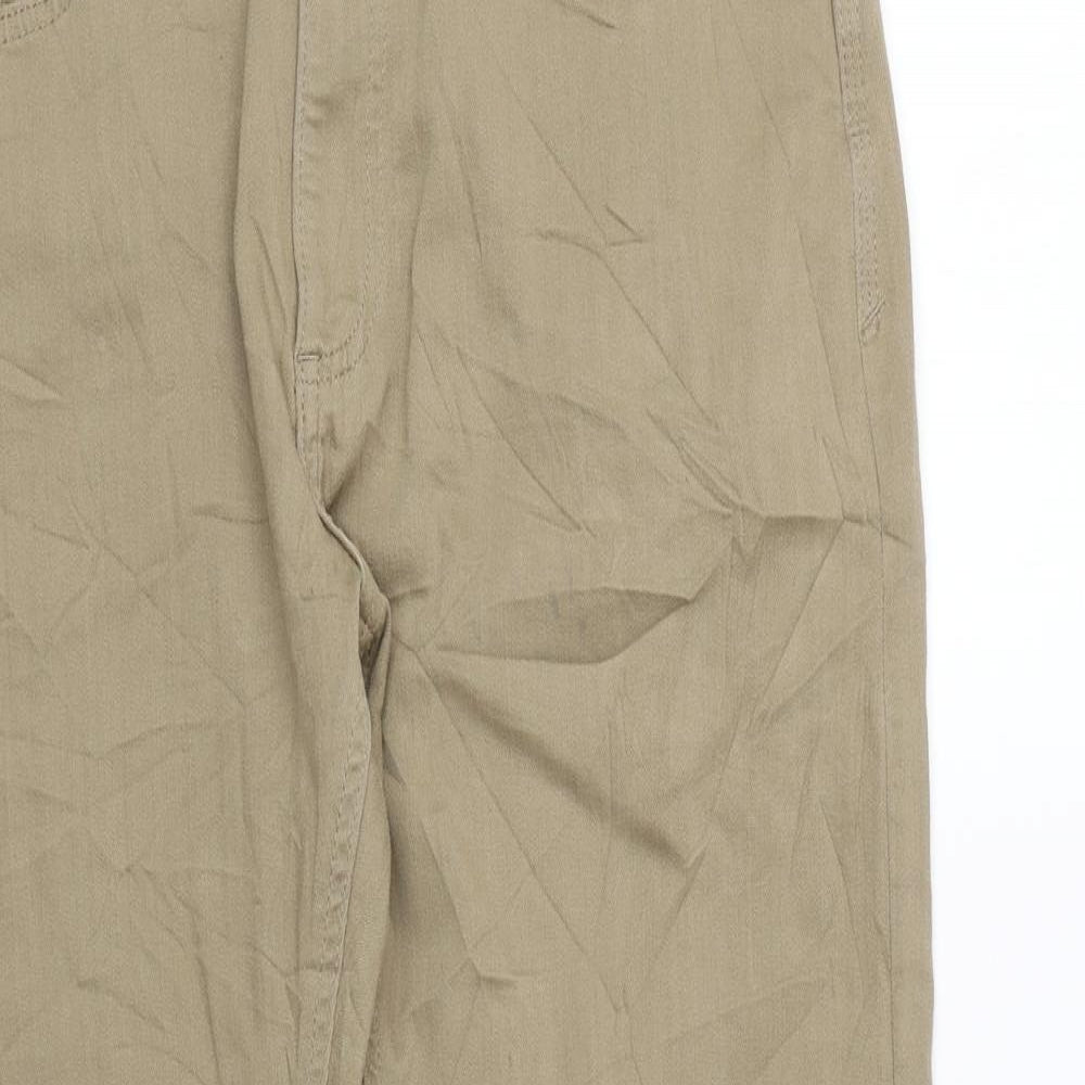 Marks and Spencer Mens Brown Cotton Skinny Jeans Size 34 in L29 in Slim Zip