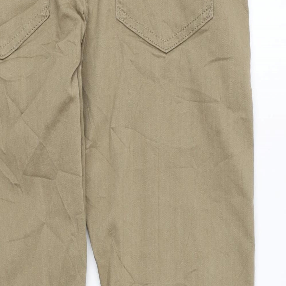 Marks and Spencer Mens Brown Cotton Skinny Jeans Size 34 in L29 in Slim Zip