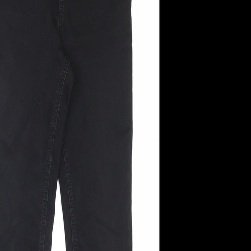 Marks and Spencer Womens Black Cotton Jegging Trousers Size 10 L27 in Regular