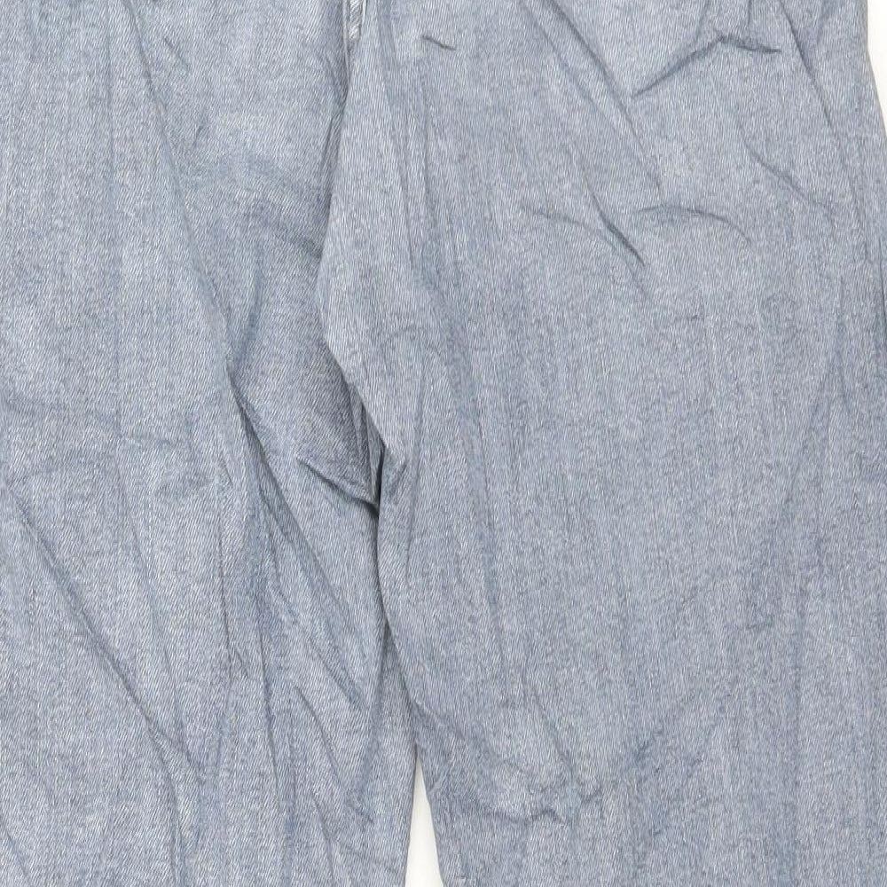 Marks and Spencer Womens Grey Cotton Mom Jeans Size 12 L29 in Regular Button