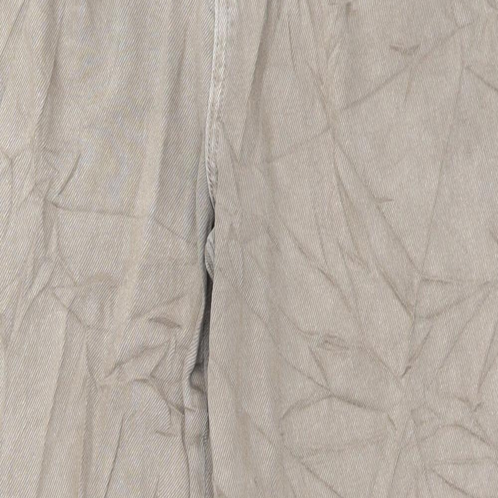 Per Una Womens Brown Cotton Straight Jeans Size 10 L27 in Regular Button