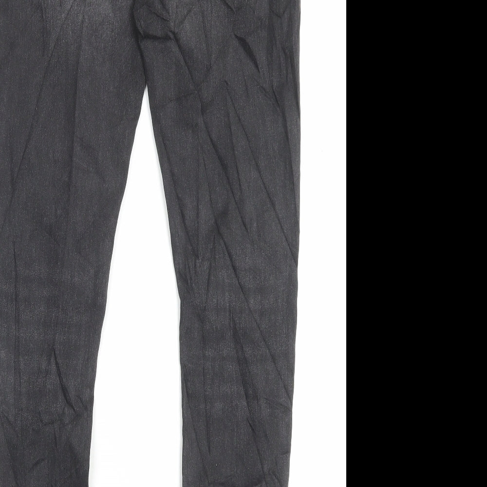 Marks and Spencer Boys Black Cotton Skinny Jeans Size 13-14 Years Regular Button