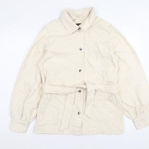 Marks and Spencer Womens Beige Jacket Size 6 Button