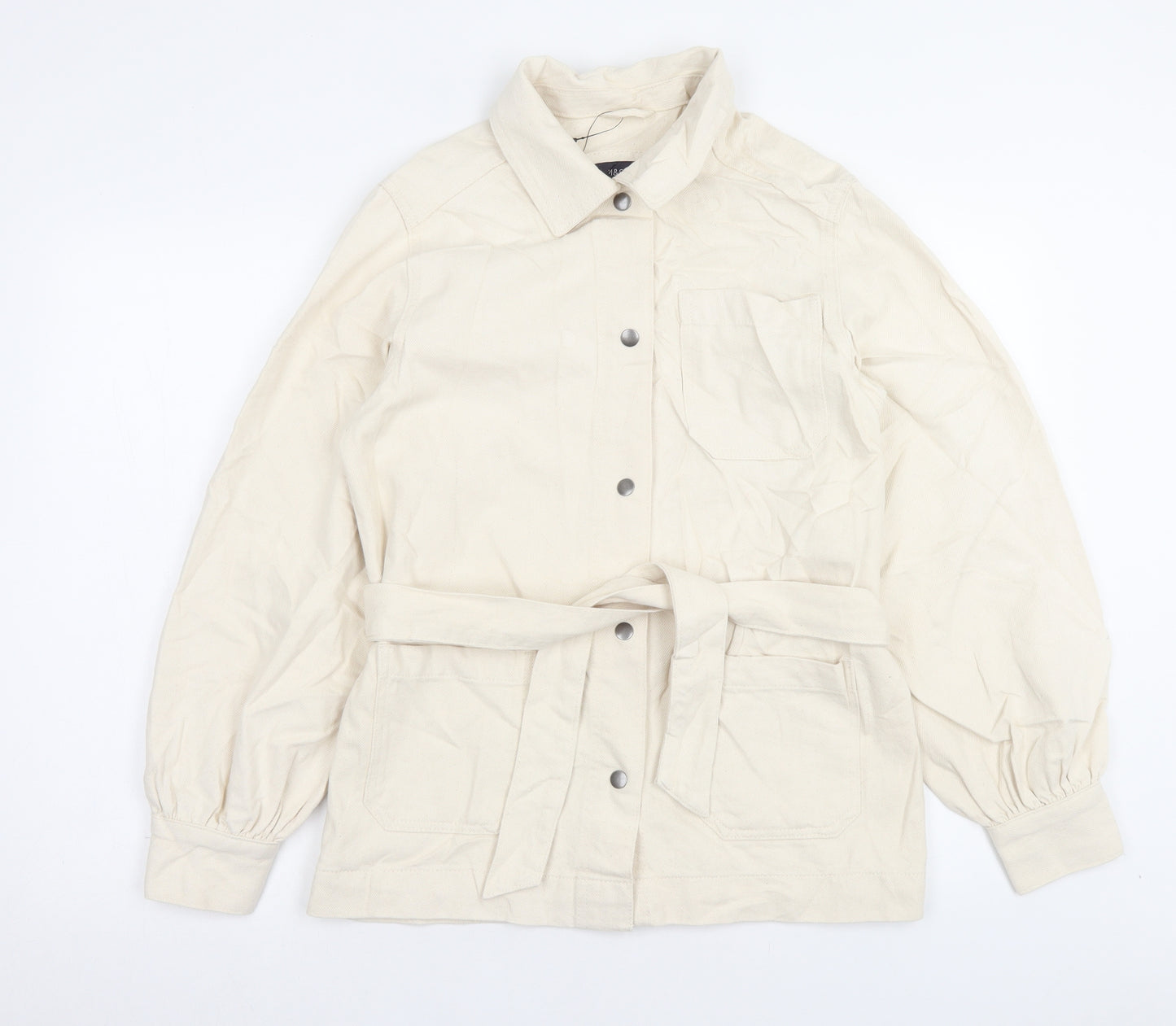 Marks and Spencer Womens Beige Jacket Size 6 Button