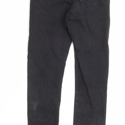 Topshop Womens Black Cotton Skinny Jeans Size 26 in L32 in Regular Button