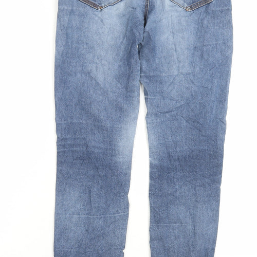 New Look Womens Blue Cotton Skinny Jeans Size 8 L29 in Regular Button