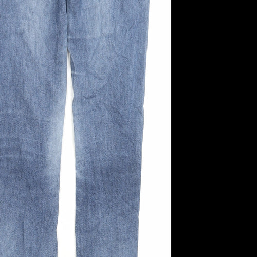 New Look Womens Blue Cotton Skinny Jeans Size 8 L29 in Regular Button