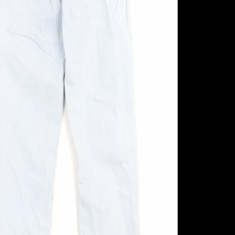 H&M Womens Blue Cotton Straight Jeans Size 10 L28 in Regular Button