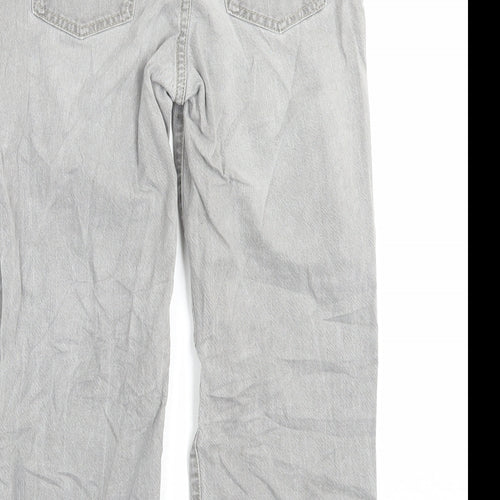 Boden Womens Grey Cotton Cropped Jeans Size 10 L22 in Regular Button