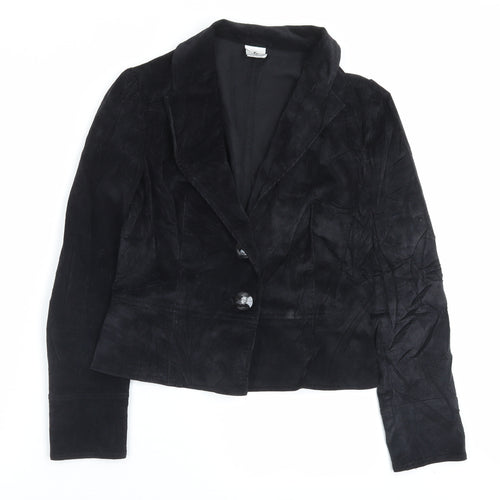 Xe Womens Black Jacket Blazer Size 12 Button