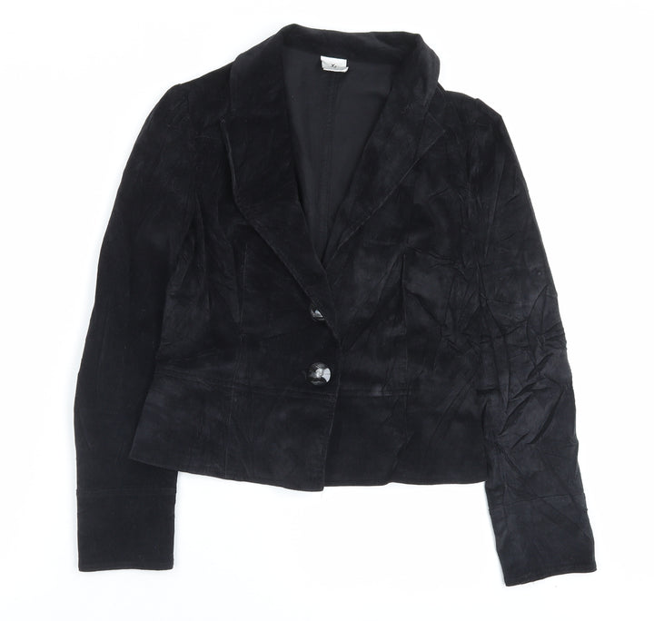 Xe Womens Black Jacket Blazer Size 12 Button