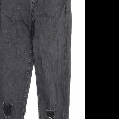 Bershka Womens Black Cotton Skinny Jeans Size 10 L27 in Regular Button