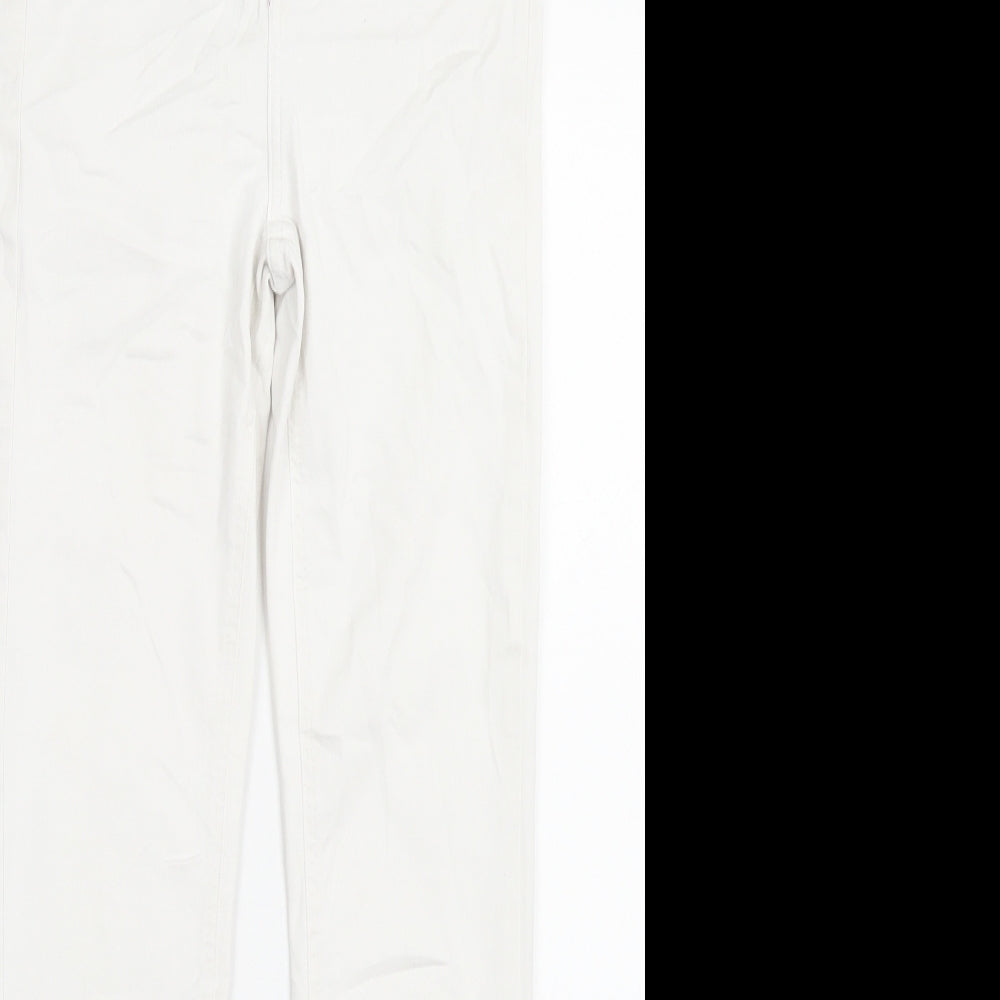 River Island Womens White Cotton Skinny Jeans Size 8 L26 in Regular Button