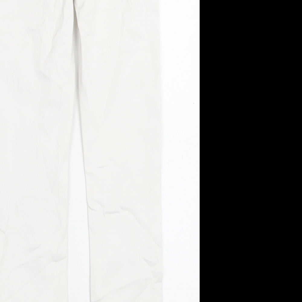 River Island Womens White Cotton Skinny Jeans Size 8 L26 in Regular Button