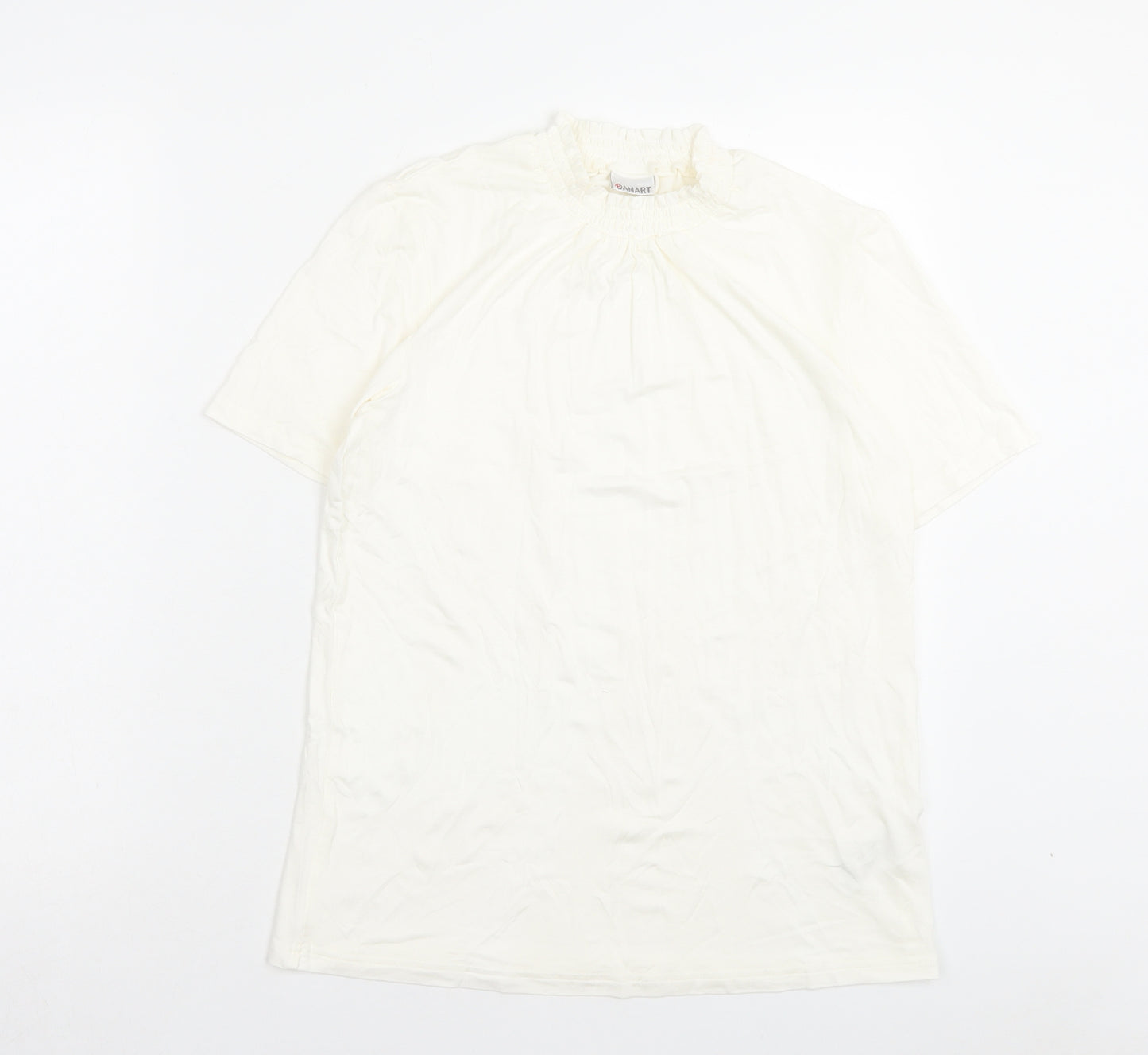 Damart Womens Ivory Viscose Basic T-Shirt Size 10 Halter
