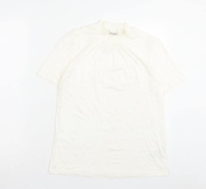Damart Womens Ivory Viscose Basic T-Shirt Size 10 Halter