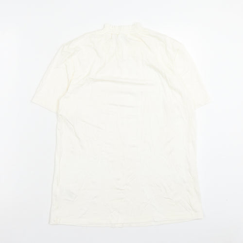 Damart Womens Ivory Viscose Basic T-Shirt Size 10 Halter