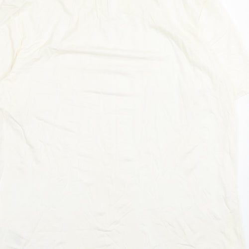 Damart Womens Ivory Viscose Basic T-Shirt Size 10 Halter