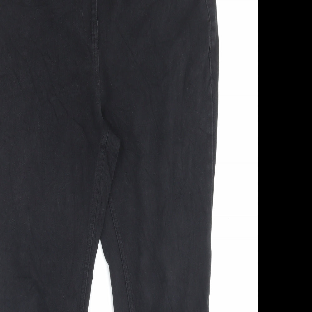 NEXT Womens Black Cotton Jegging Trousers Size 16 L27 in Regular