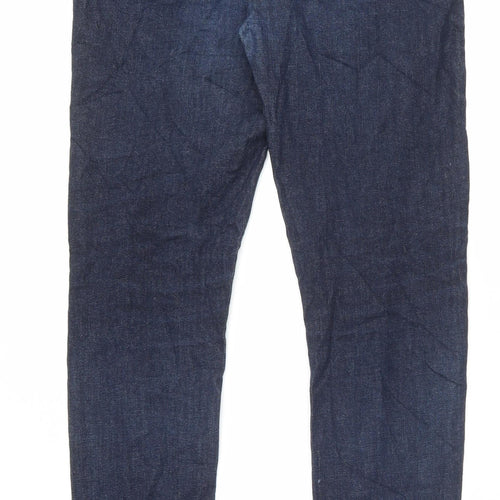 Noak Mens Blue Cotton Skinny Jeans Size 34 in L32 in Regular Button