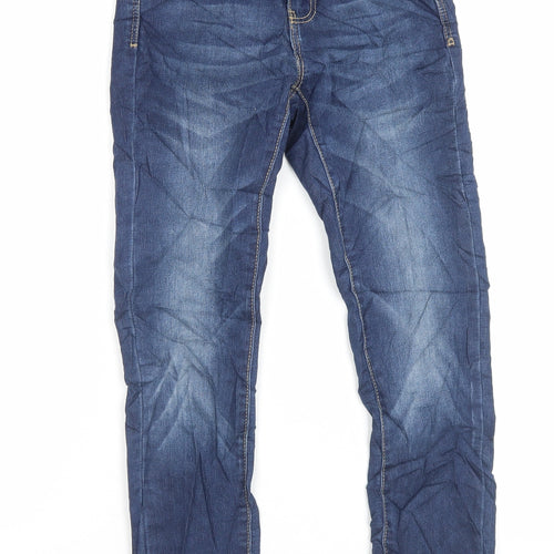 Denim&co Womens Blue Cotton Skinny Jeans Size 6 L26 in Regular Button