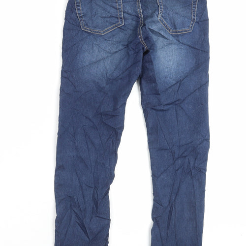 Denim&co Womens Blue Cotton Skinny Jeans Size 6 L26 in Regular Button