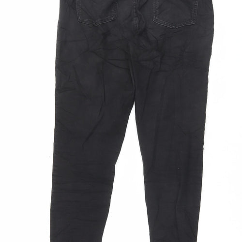 Marks and Spencer Womens Black Cotton Jegging Trousers Size 14 L27 in Regular