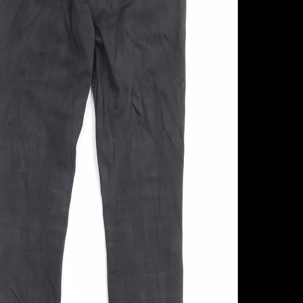 Papaya Womens Grey Cotton Skinny Jeans Size 12 L28 in Regular Button