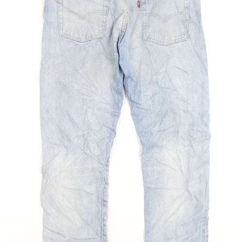 Signature by Levi Strauss & Co. Womens Blue Cotton Straight Jeans Size 32 in L28 in Regular Button