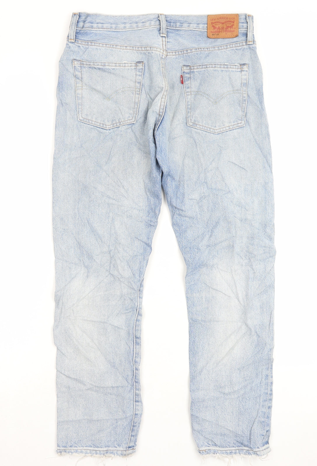 Signature by Levi Strauss & Co. Womens Blue Cotton Straight Jeans Size 32 in L28 in Regular Button