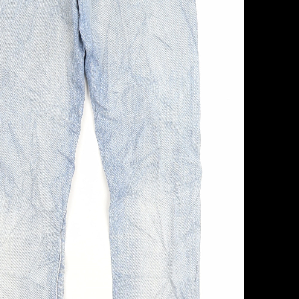 Signature by Levi Strauss & Co. Womens Blue Cotton Straight Jeans Size 32 in L28 in Regular Button
