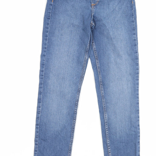 H&M Womens Blue Cotton Skinny Jeans Size 25 in L28 in Regular Button