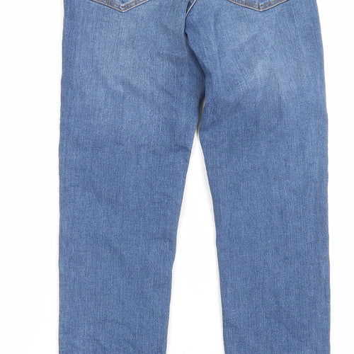H&M Womens Blue Cotton Skinny Jeans Size 25 in L28 in Regular Button