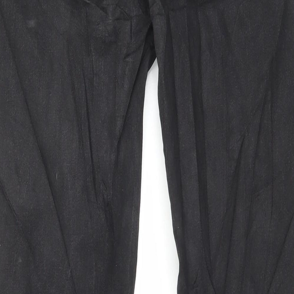 Peacocks Mens Black Cotton Skinny Jeans Size 32 in L30 in Regular Button