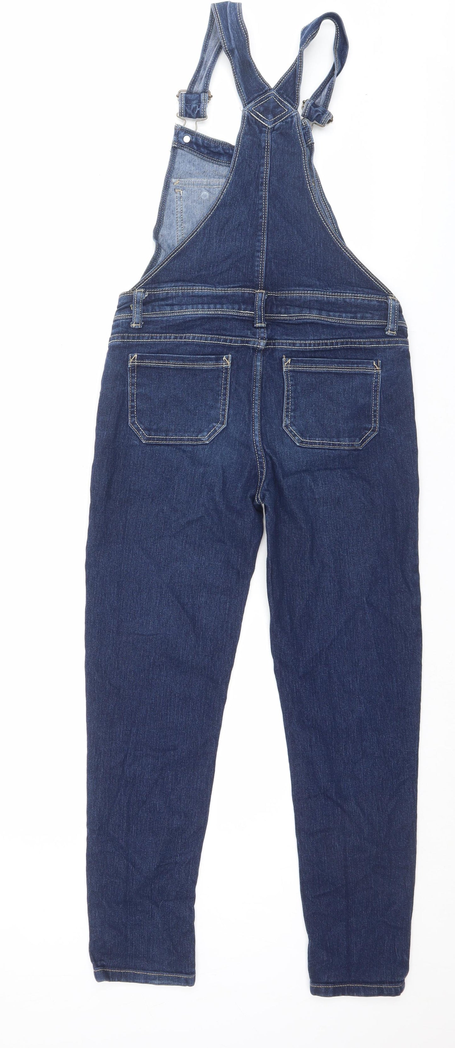 Jordache Womens Blue Cotton Dungaree One-Piece Size 10 Buckle