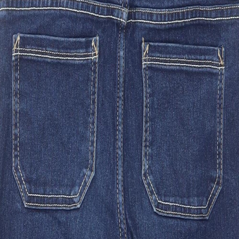 Jordache Womens Blue Cotton Dungaree One-Piece Size 10 Buckle