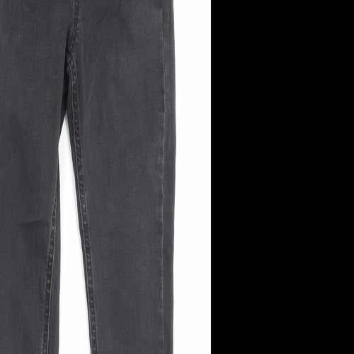 Denim & Co. Womens Black Cotton Skinny Jeans Size 10 L29 in Regular Button