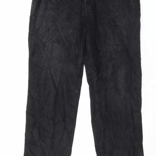 GOLFINO Mens Black Cotton Trousers Size 36 in L30 in Regular Button - Golf Trousers