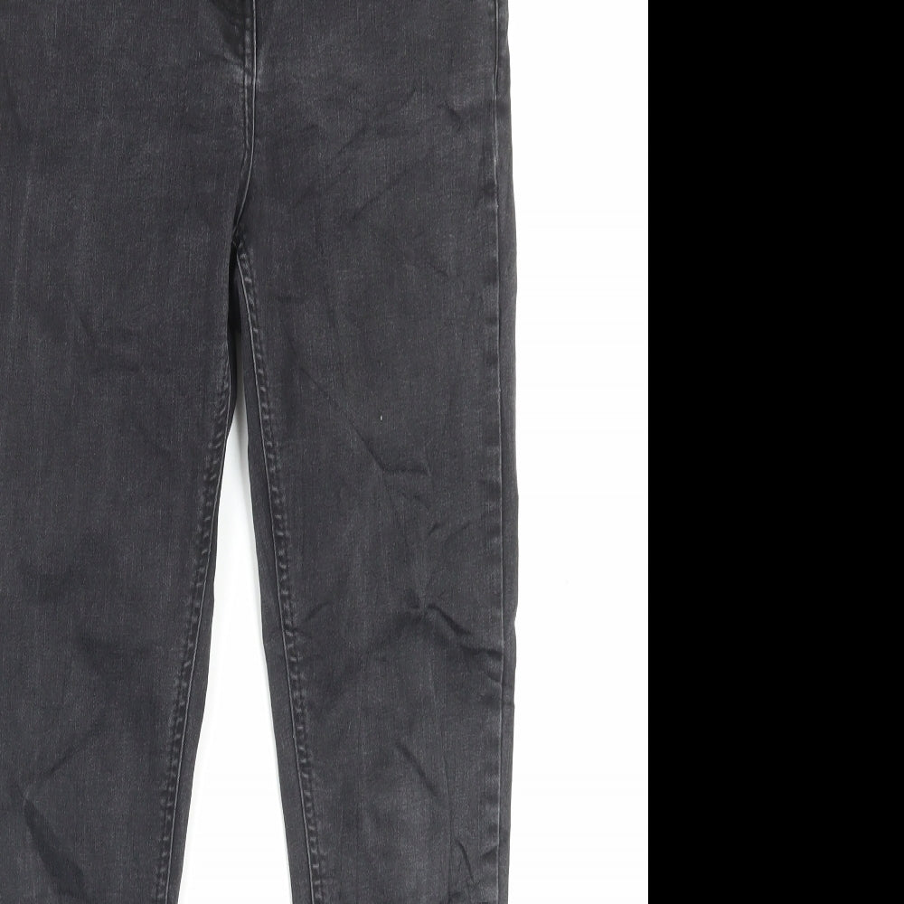 Oasis Womens Black Cotton Skinny Jeans Size 10 L27 in Regular Button