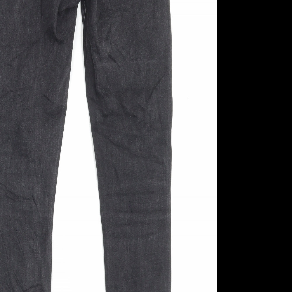 Oasis Womens Black Cotton Skinny Jeans Size 10 L27 in Regular Button