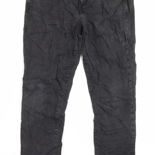 Gap Mens Black Cotton Straight Jeans Size 31 in L29 in Regular Button - Short Leg