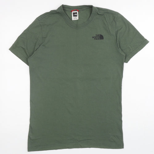The North Face Mens Green Cotton T-Shirt Size S Round Neck - The North Face