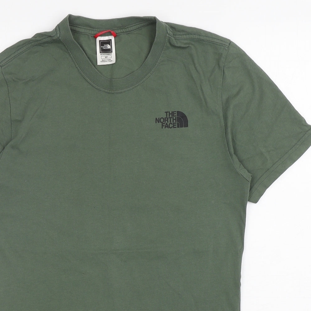 The North Face Mens Green Cotton T-Shirt Size S Round Neck - The North Face
