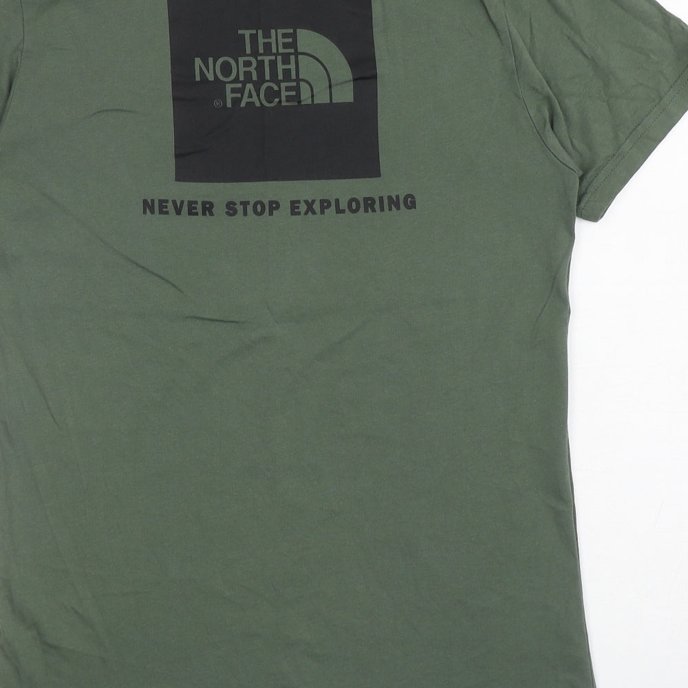 The North Face Mens Green Cotton T-Shirt Size S Round Neck - The North Face