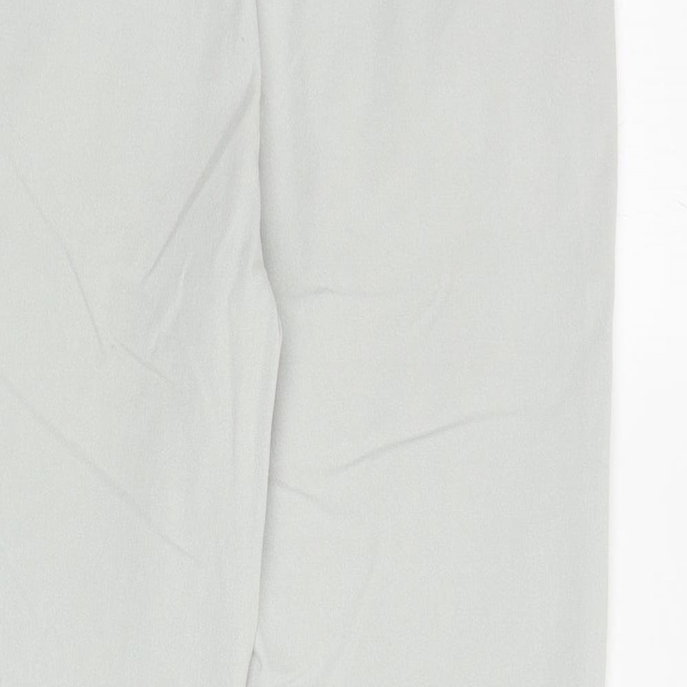 J.CREW Womens Grey Cotton Cropped Trousers Size 10 L23 in Regular Zip