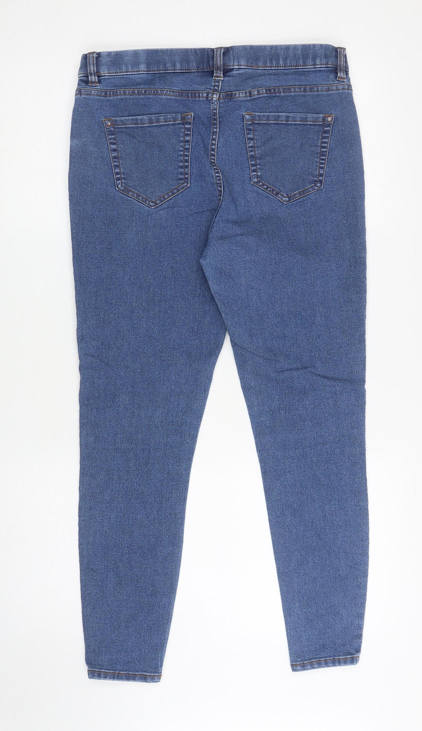 New Look Womens Blue Cotton Jegging Jeans Size 14 L26 in Regular