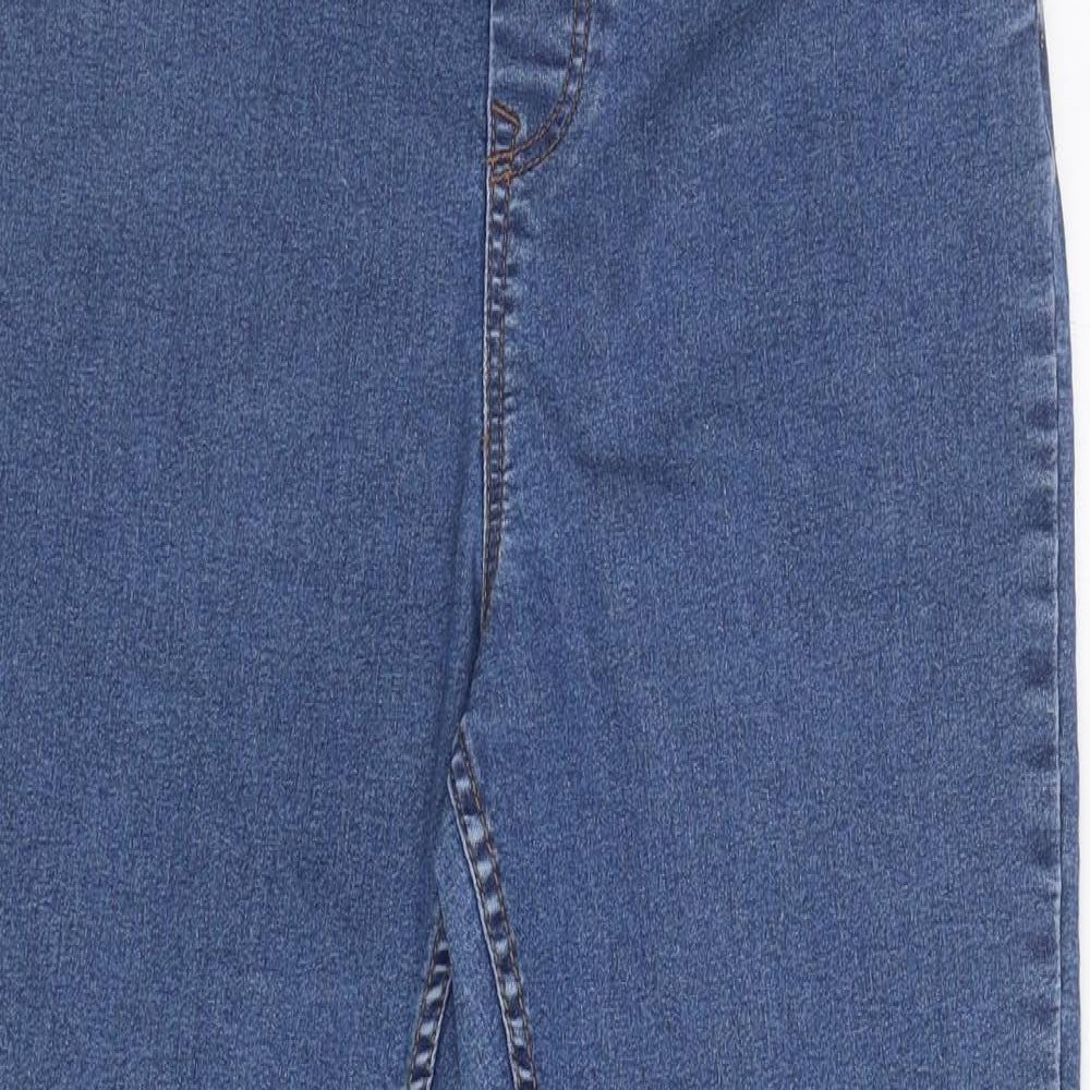 New Look Womens Blue Cotton Jegging Jeans Size 14 L26 in Regular