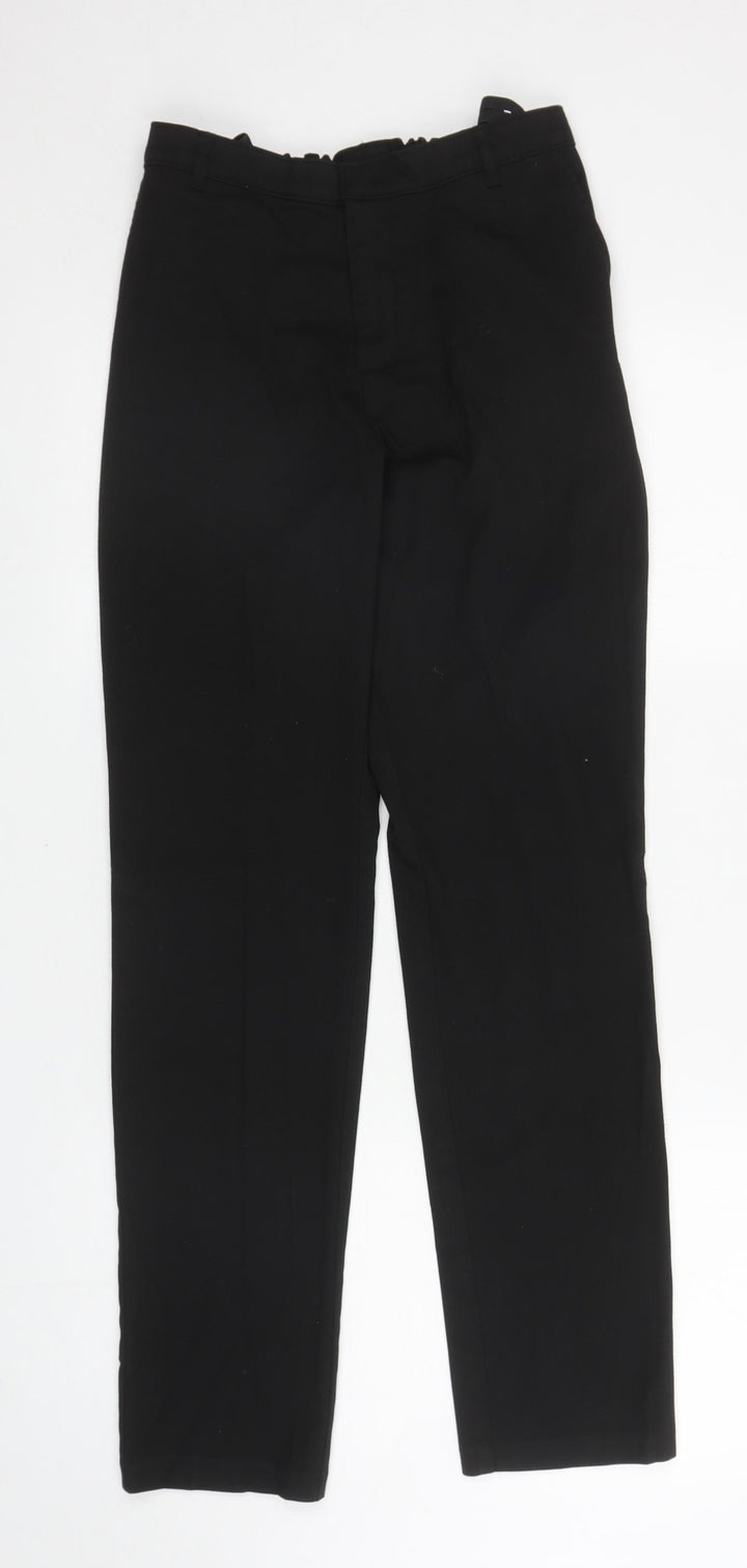 George Boys Black Polyester Dress Pants Trousers Size 14-15 Years L30 in Regular Zip