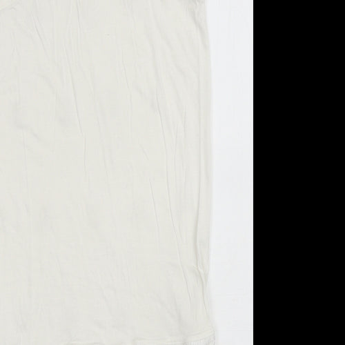 Atmosphere Womens Ivory Cotton Basic Tank Size 6 Scoop Neck
