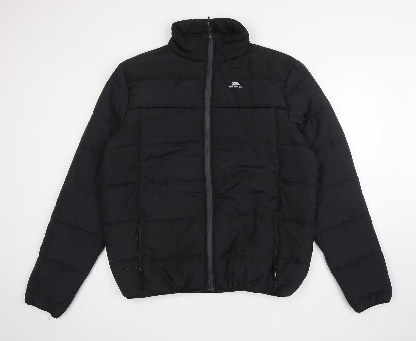Trespass Mens Black Puffer Jacket Coat Size 2XL Zip